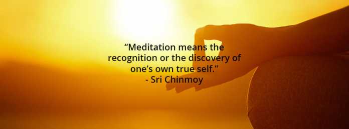 Meditation means the discovery of one's own true self